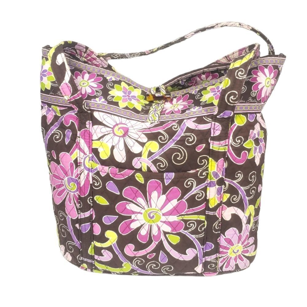 VERA BRADLEY tote bag Retired Purple Punch Rare XL size